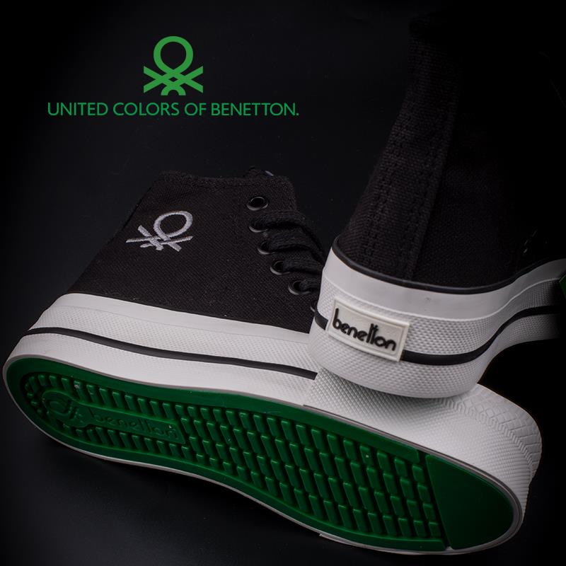 BenettonBenetton Siyah Kalın Taban Kadın Uzun Keten Spor Ayakkabı BN30939