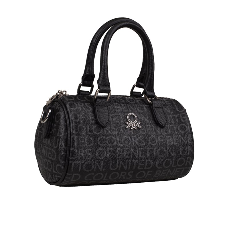 Benetton Siyah Monogram Kadın Kol Çantası BNT 1805