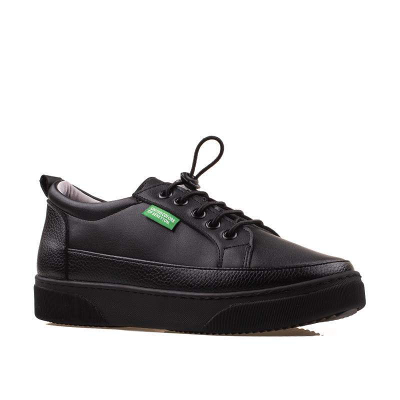 BenettonBenetton Siyah Yumuşak Deri Kadın Sneaker BN 30366