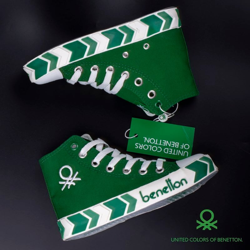 BenettonBenetton Yeşil Çocuk Unisex Uzun Spor Ayakkabı BN-30634
