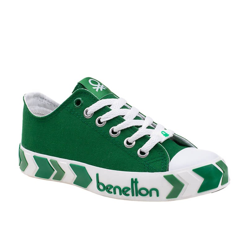 BenettonBenetton Yeşil Kadın Çizgili Spor Ayakkabı BN-30620