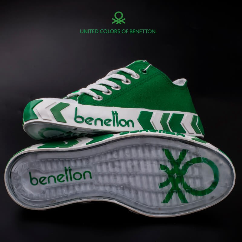 BenettonBenetton Yeşil Kadın Çizgili Spor Ayakkabı BN-30620