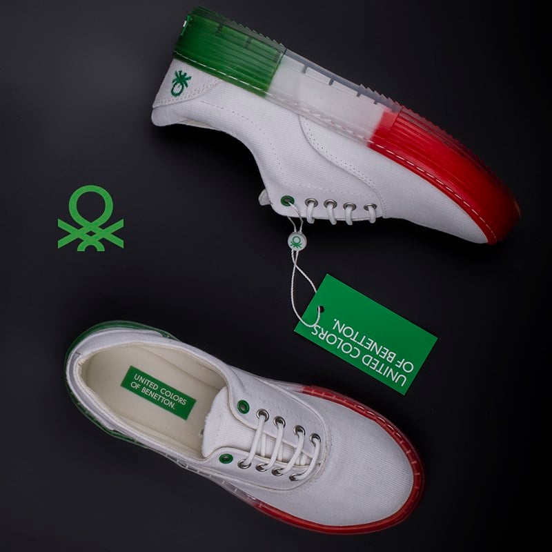 BenettonBenetton Yeşil Kadın Renkli Taban Kot Ayakkabı BN-30696