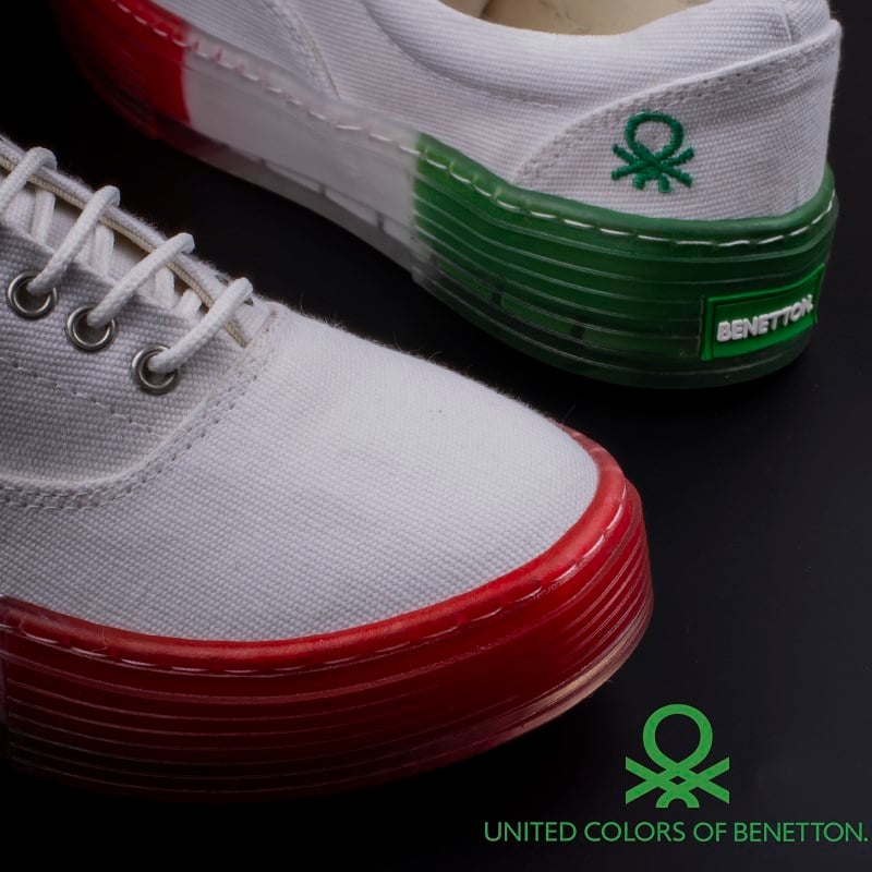 BenettonBenetton Yeşil Kadın Renkli Taban Kot Ayakkabı BN-30696