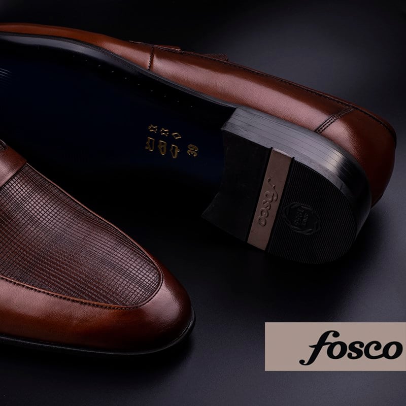 FoscoFosco Kahverengi Erkek Hakiki Deri Lazer Kesim Bağcıksız Ayakkabı