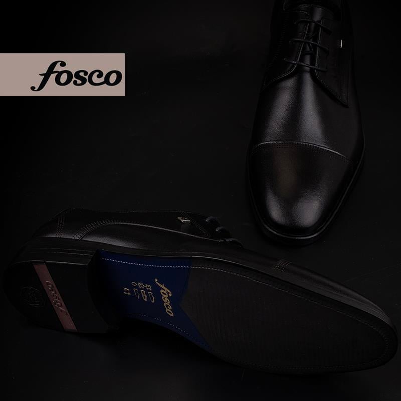 Fosco Siyah Bağcıklı Hakiki Deri Neolit Erkek Klasik Ayakkabı