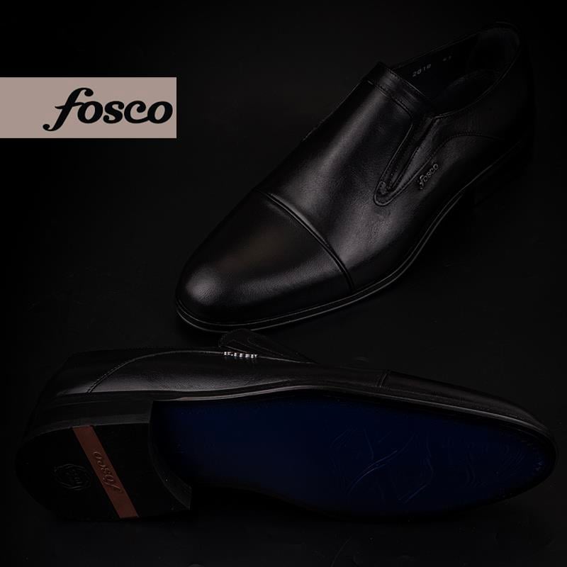 Fosco Siyah Hakiki Deri Bağcıksız Klasik Ayakkabı
