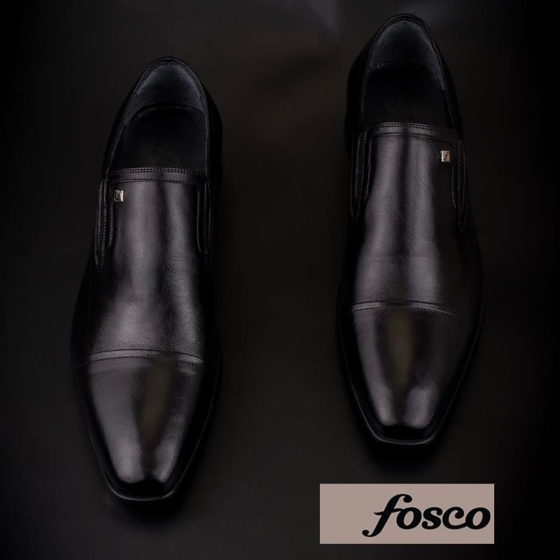 Fosco Siyah Hakiki Deri Neolit Özel Üretim Klasik Ayakkabı