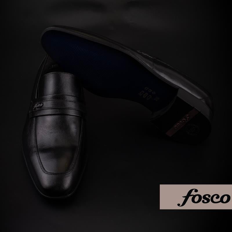 Fosco Siyah Kesik Burun Neolit Taban Bağcıksız Klasik Ayakkabı