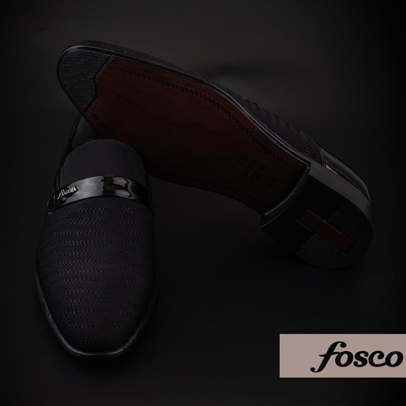 Fosco Siyah Saten Üzeri Rugan İşlemeli Erkek Klasik Ayakkabı