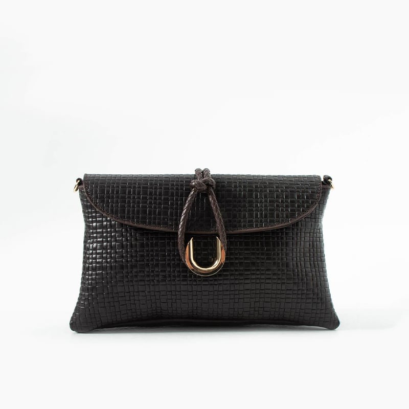 Jacquline Kahverengi Heryn Hasır Kadın Clutch ve Omuz Çantası