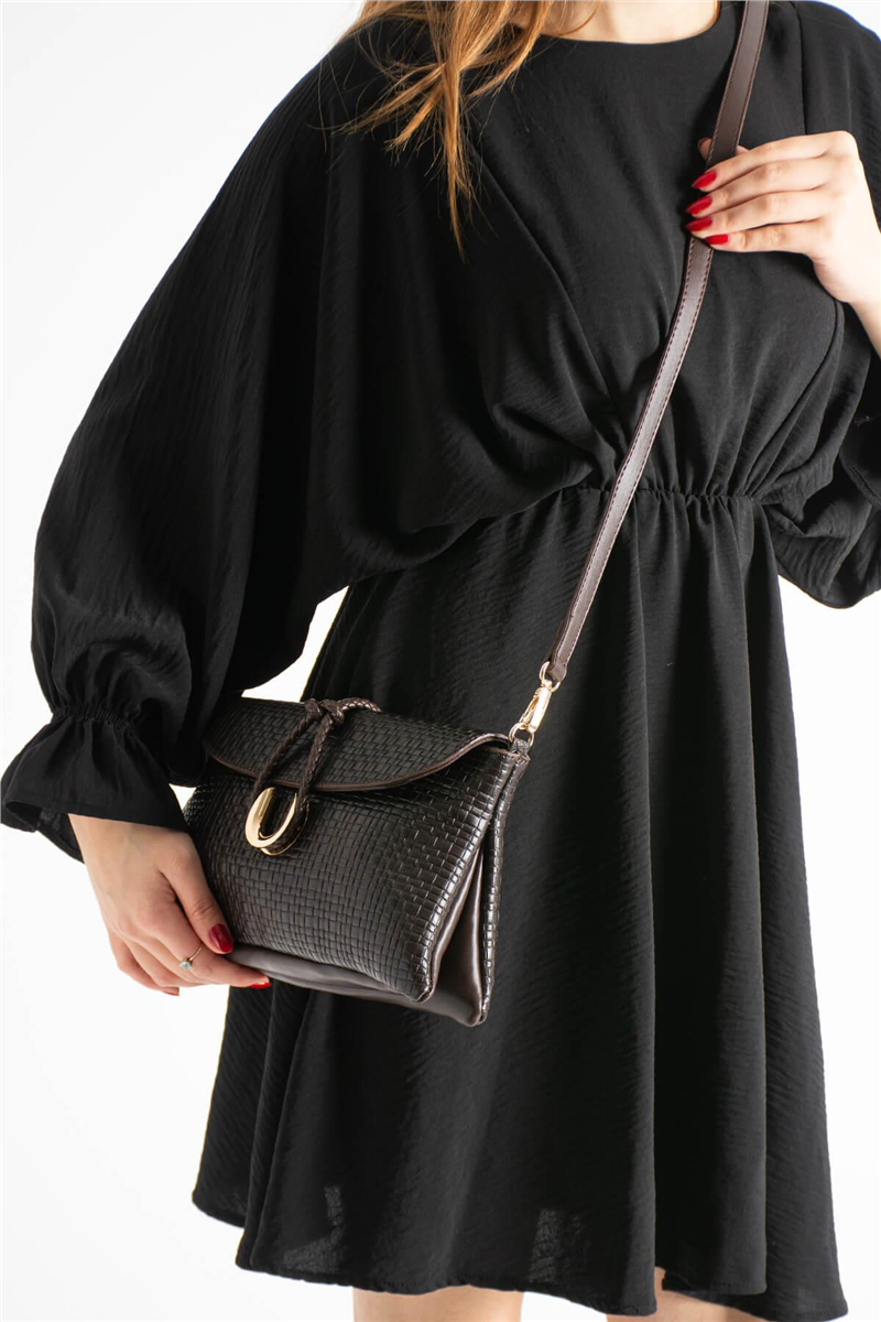 Jacquline Kahverengi Heryn Hasır Kadın Clutch ve Omuz Çantası