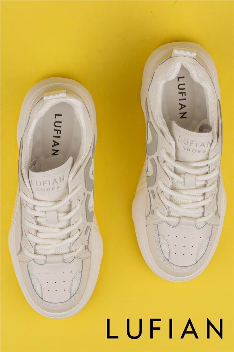 Lufian Beyaz Jake Erkek Deri Sneaker