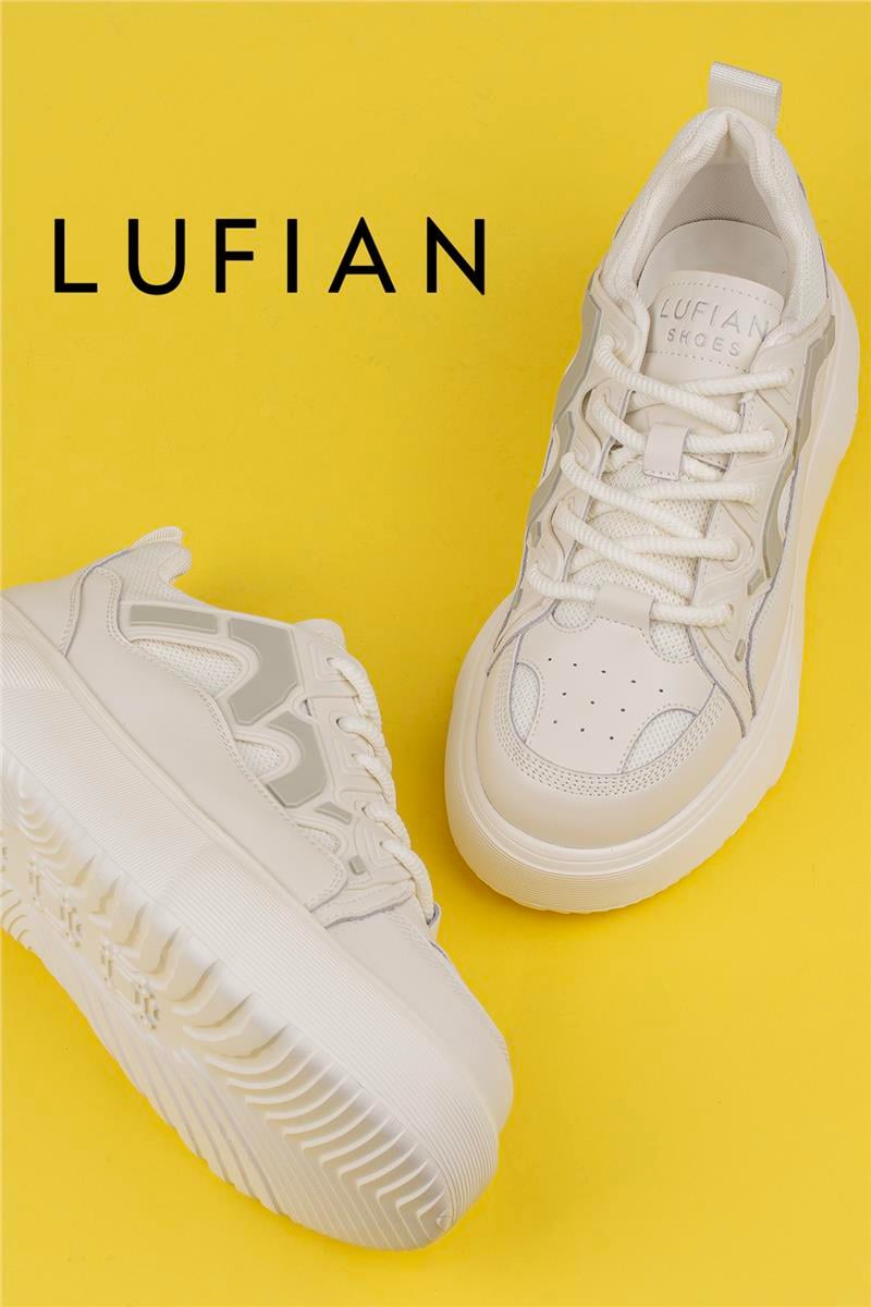 Lufian Beyaz Jake Erkek Deri Sneaker