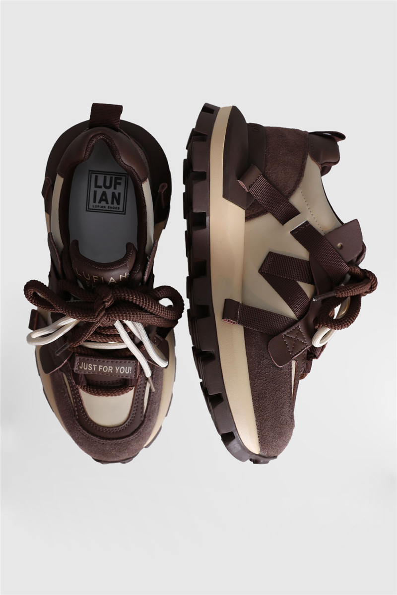 Lufian Kahverengi Yoko Kadın Deri Sneaker