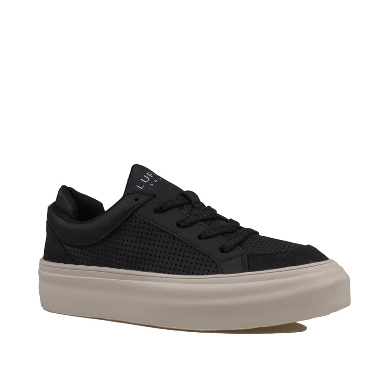 Lufian Siyah Allan Eskitme Model Erkek Sneaker