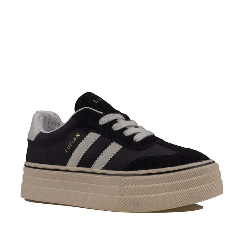 Lufian Siyah Angela Kadın Kalın Taban Sneaker