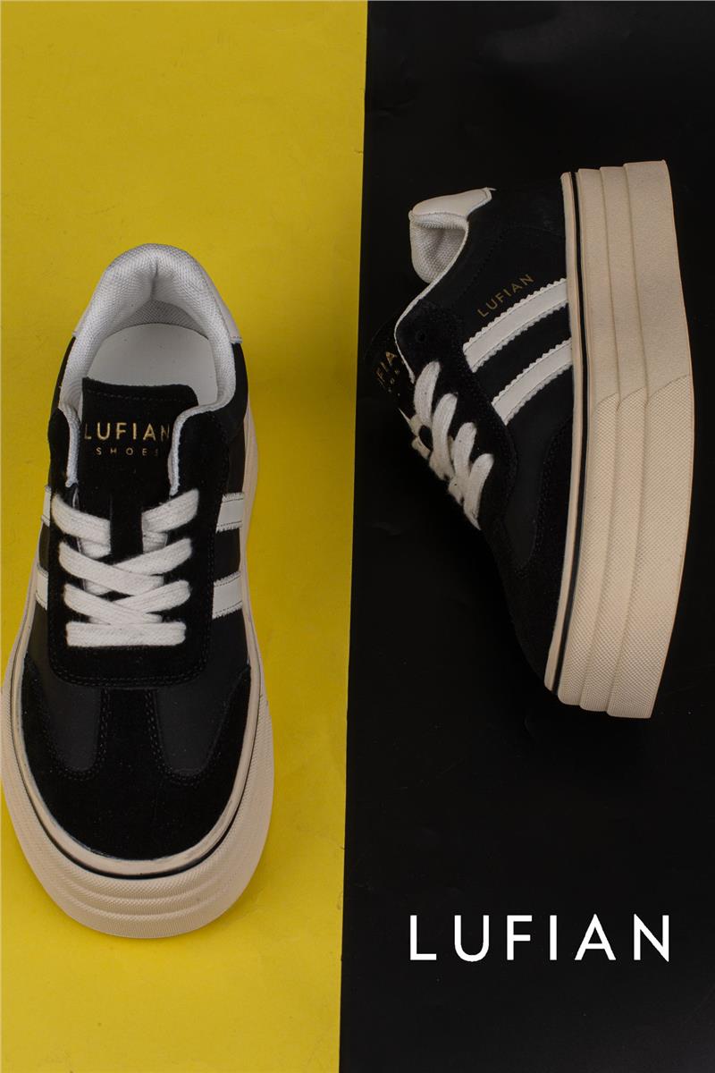 Lufian Siyah Angela Kadın Kalın Taban Sneaker