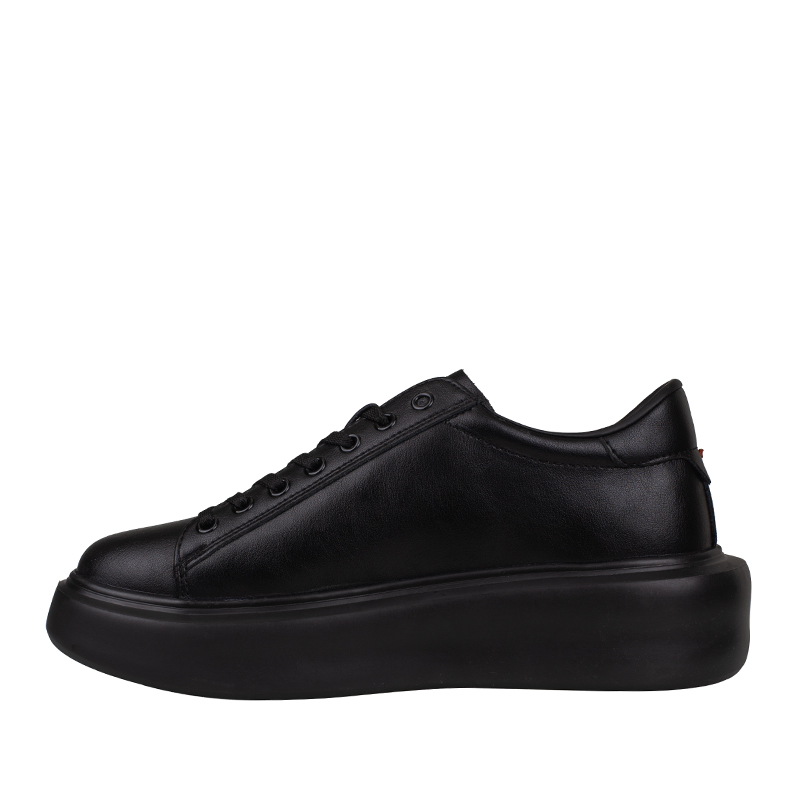 Lufian Siyah Grace Kalın Taban Deri Sneaker