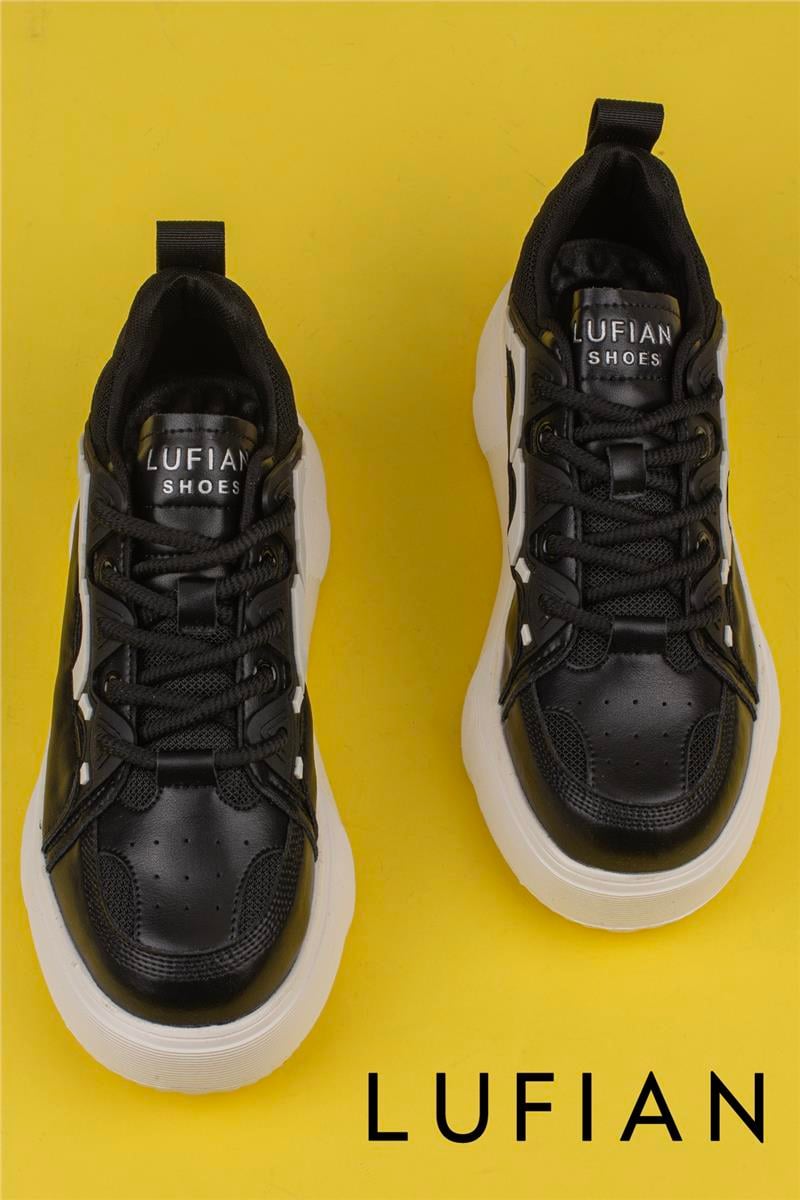 Lufian Siyah Jake Erkek Deri Sneaker