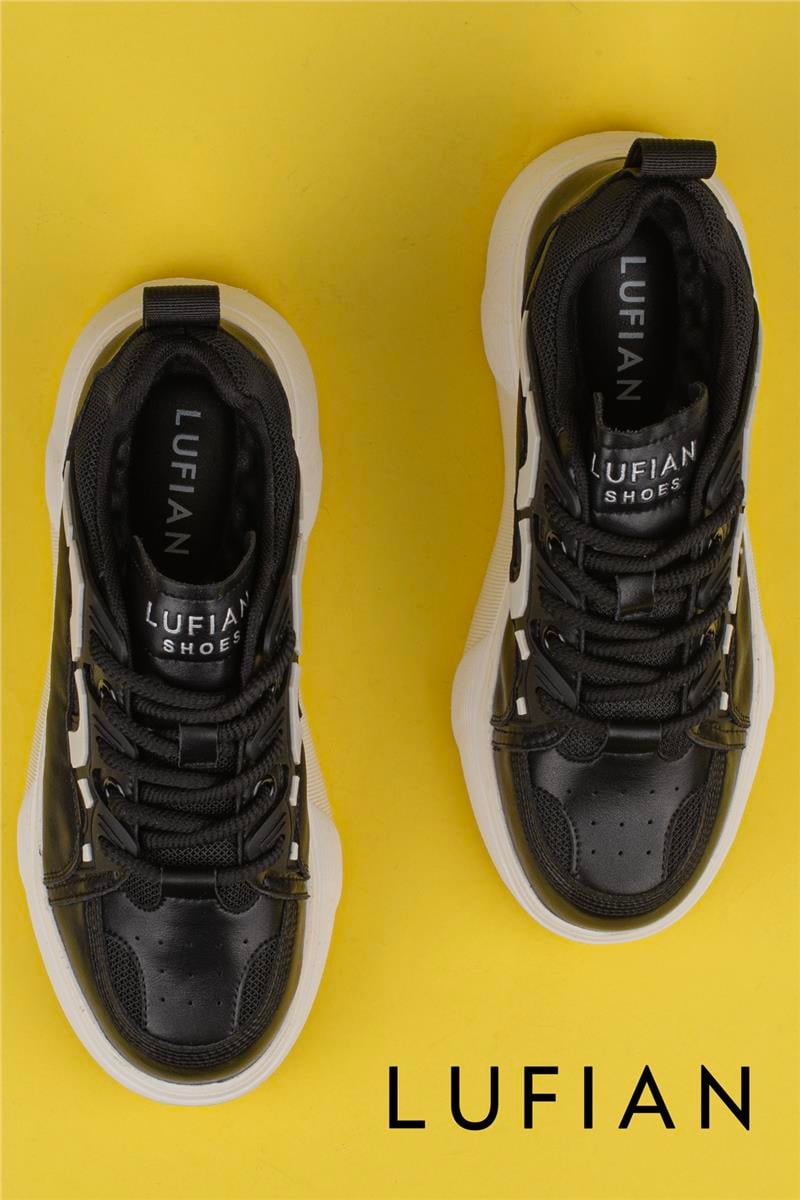 Lufian Siyah Jake Erkek Deri Sneaker
