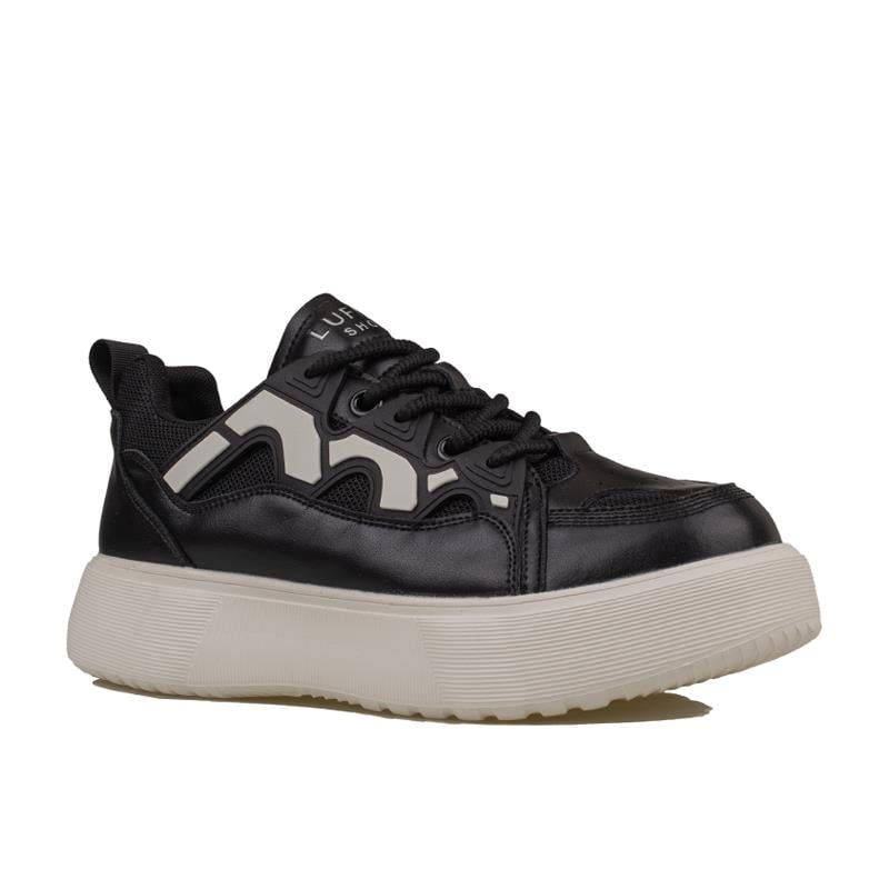 Lufian Siyah Jake Erkek Deri Sneaker