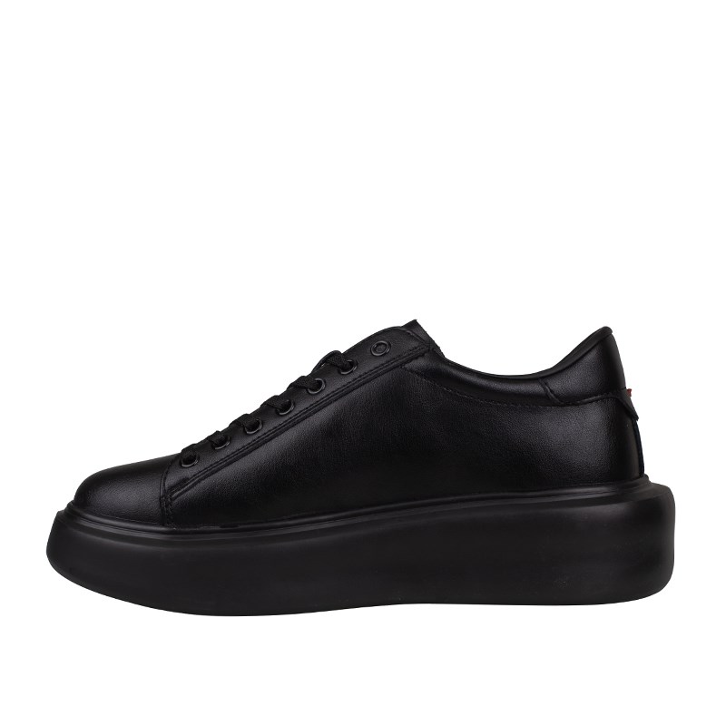 Lufian Siyah Mat Gage Erkek Deri Sneaker Ayakkabı