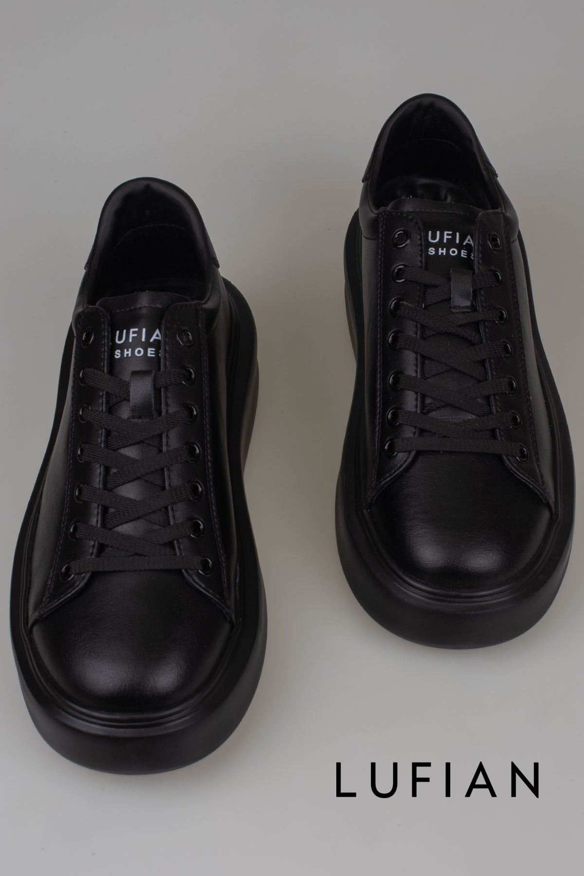 Lufian Siyah Mat Gage Erkek Deri Sneaker Ayakkabı
