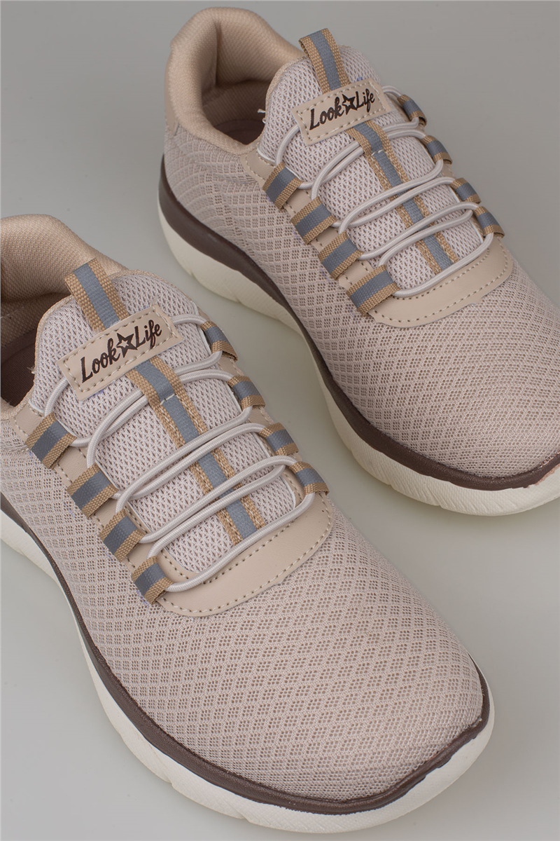 M2S Bej Unisex Hafif Rahat File Spor Ayakkabı
