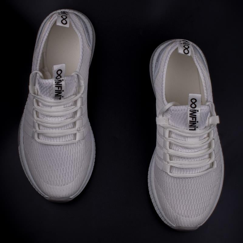 M2SM2S Beyaz Esnek Rahat Kullanımlık İnfi Unisex Spor Ayakkabı