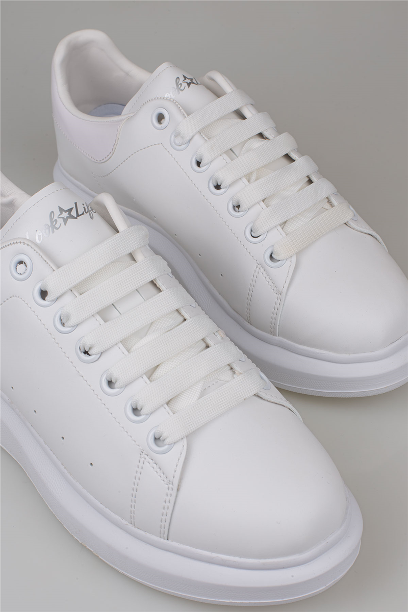 M2S Beyaz Kalın Taban Erkek Sneaker
