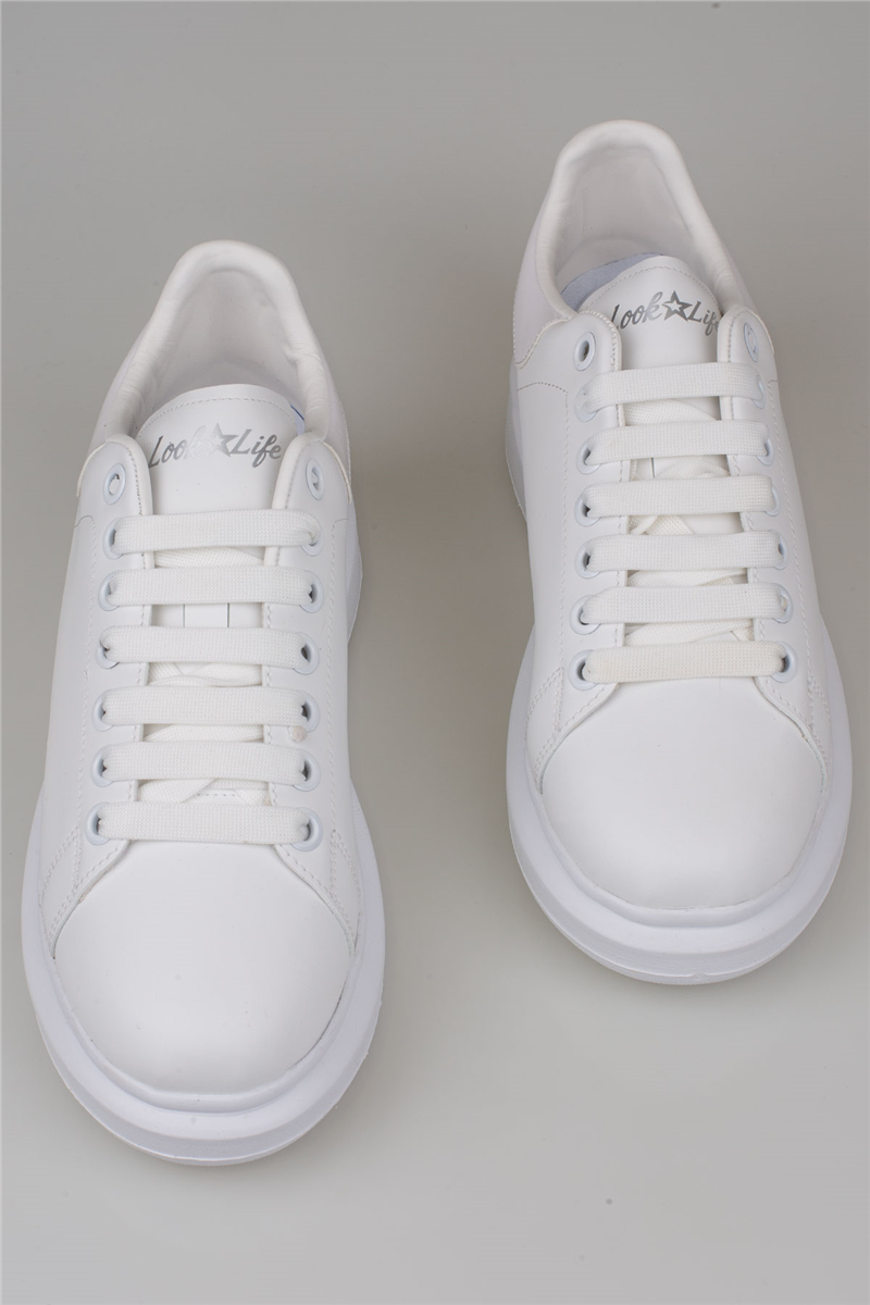 M2S Beyaz Kalın Taban Erkek Sneaker