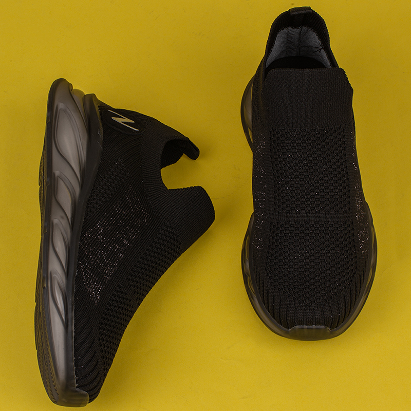 M2S Siyah Marla Kadın Lastikli Ortopedik Sneaker