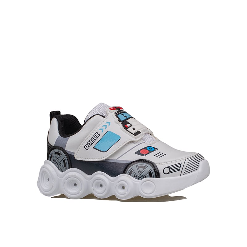 Pepino Beyaz Erkek Çocuk Işıklı Patik Desenli Sneaker