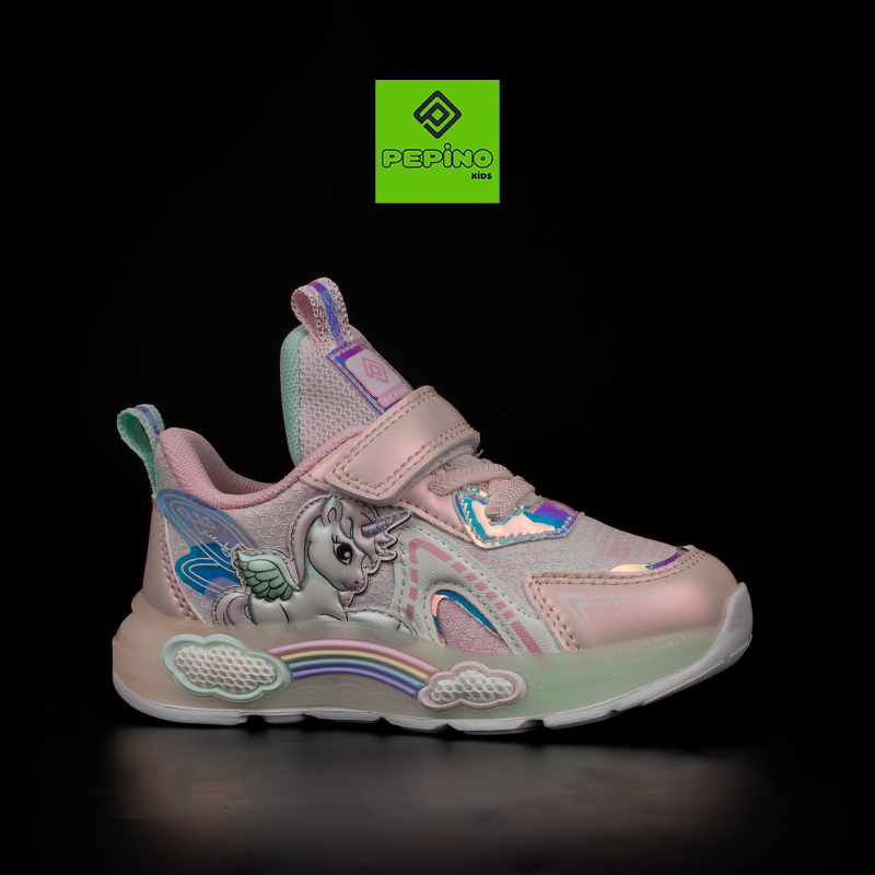 Pepino Pembe Kız Çocuk Patik Işıklı Cırtlı Sneaker