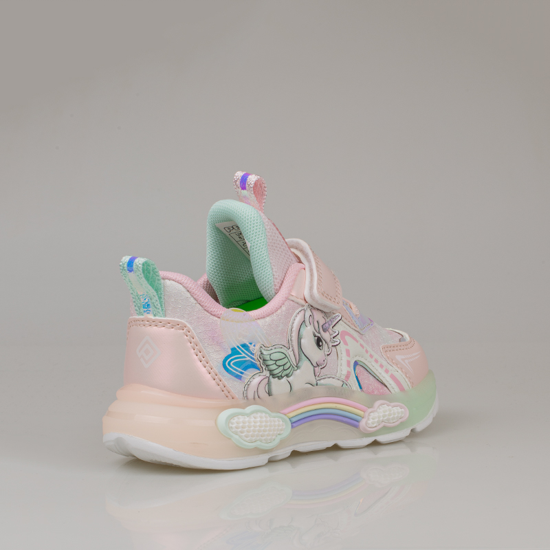 Pepino Pembe Kız Çocuk Patik Işıklı Cırtlı Sneaker