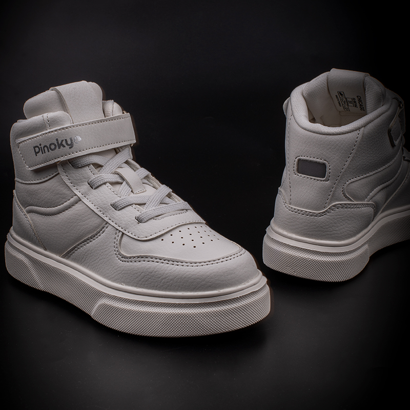 PinokyoPinokyo Beyaz Memory Foam Hafif Çocuk Boğazlı Sneaker