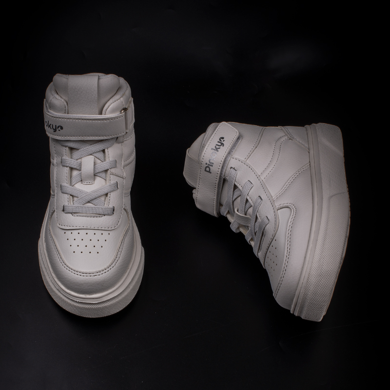 PinokyoPinokyo Beyaz Memory Foam Hafif Çocuk Boğazlı Sneaker