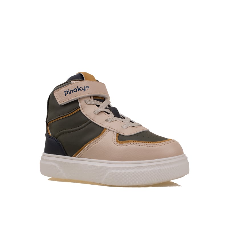 PinokyoPinokyo Haki Memory Foam Hafif Çocuk Boğazlı Sneaker