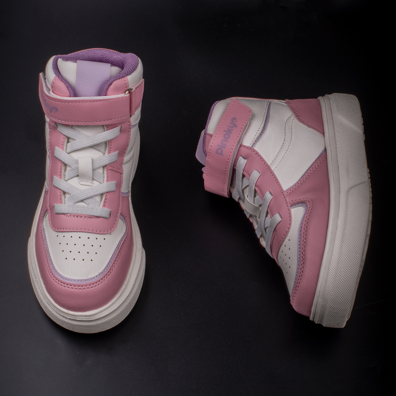 PinokyoPinokyo Pembe Memory Foam Hafif Çocuk Boğazlı Sneaker