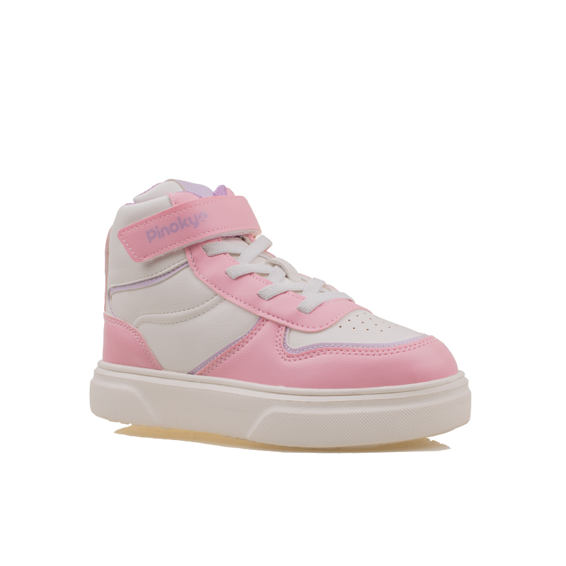 PinokyoPinokyo Pembe Memory Foam Hafif Çocuk Boğazlı Sneaker