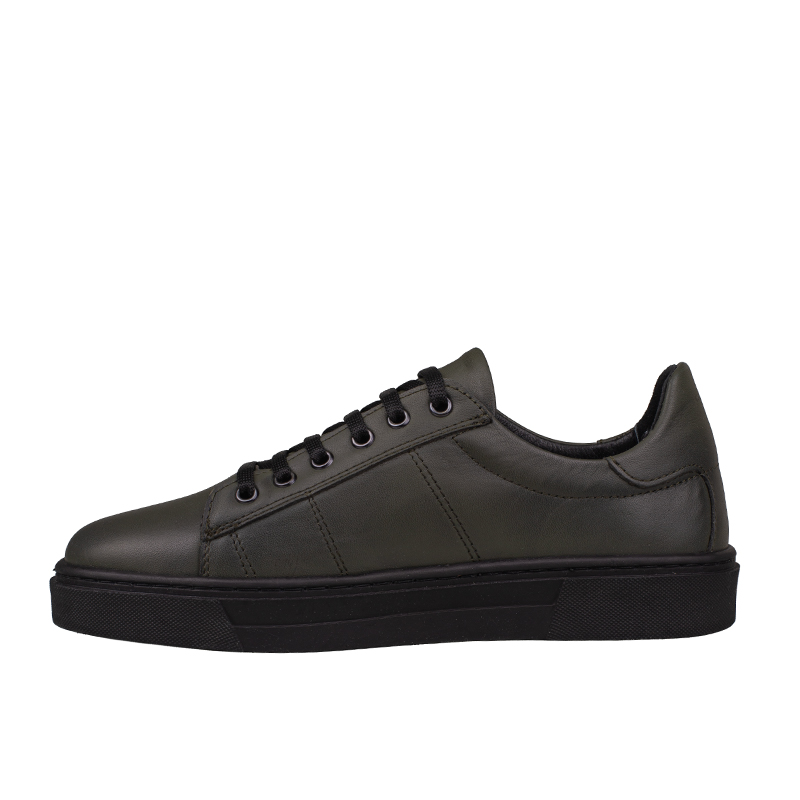 Slayka Haki Unisex Hakiki Deri Sneaker