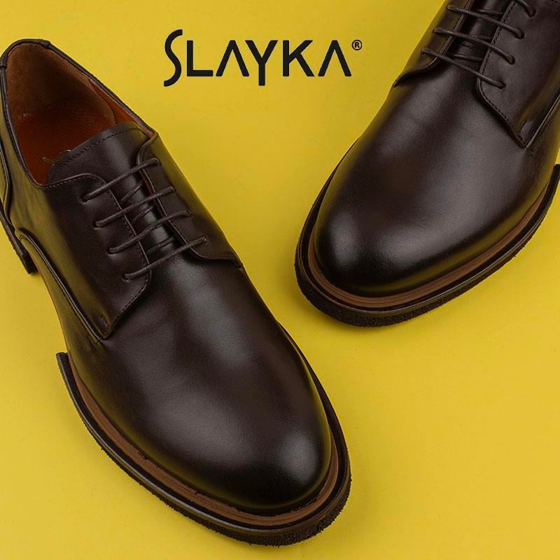Slayka Kahverengi Elegant Beauty Erkek Bağcıklı Klasik Ayakkabı