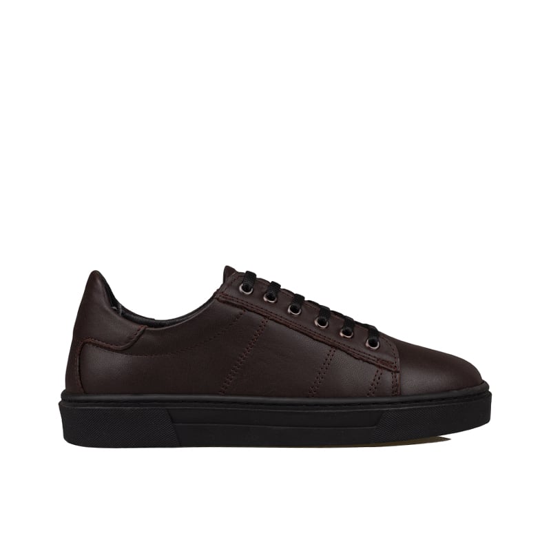 Slayka Kahverengi Unisex Hakiki Deri Sneaker