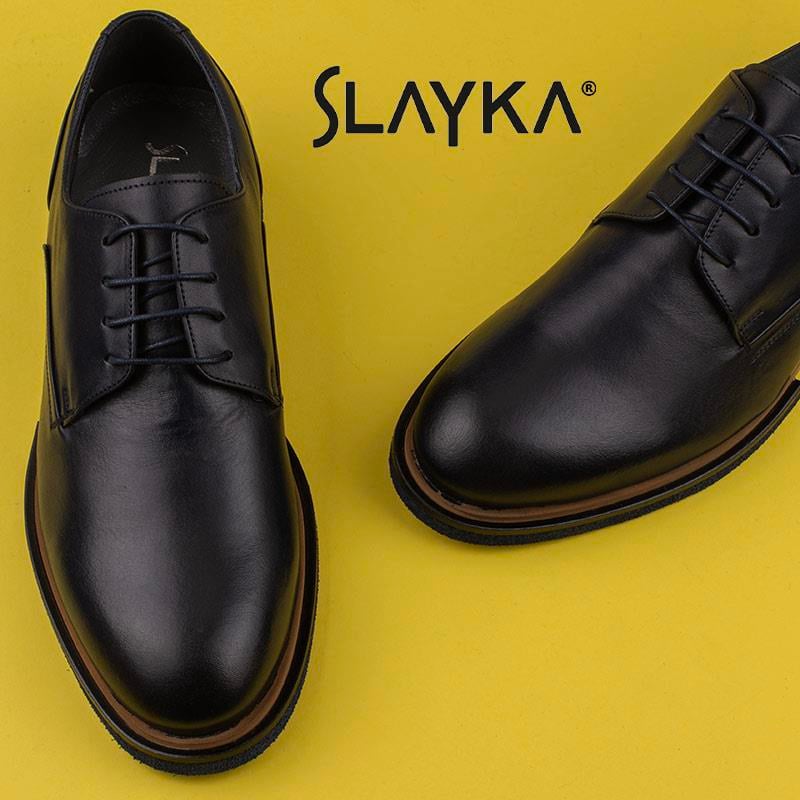 Slayka Lacivert Elegant Beauty Erkek Bağcıklı Klasik Ayakkabı
