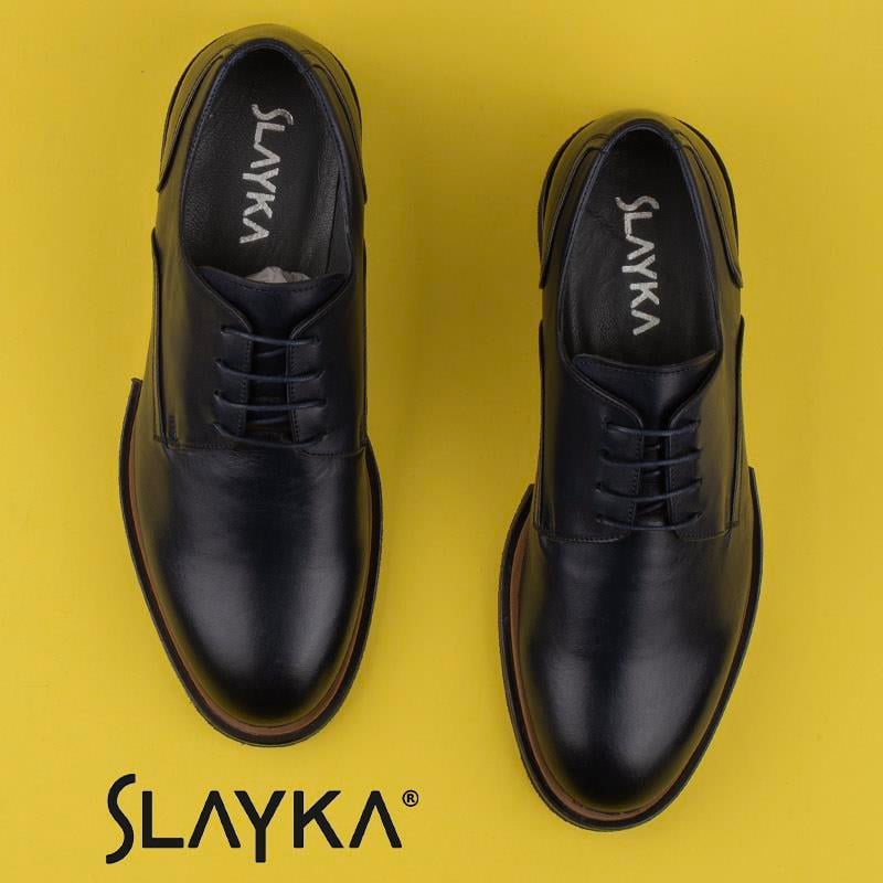 Slayka Lacivert Elegant Beauty Erkek Bağcıklı Klasik Ayakkabı