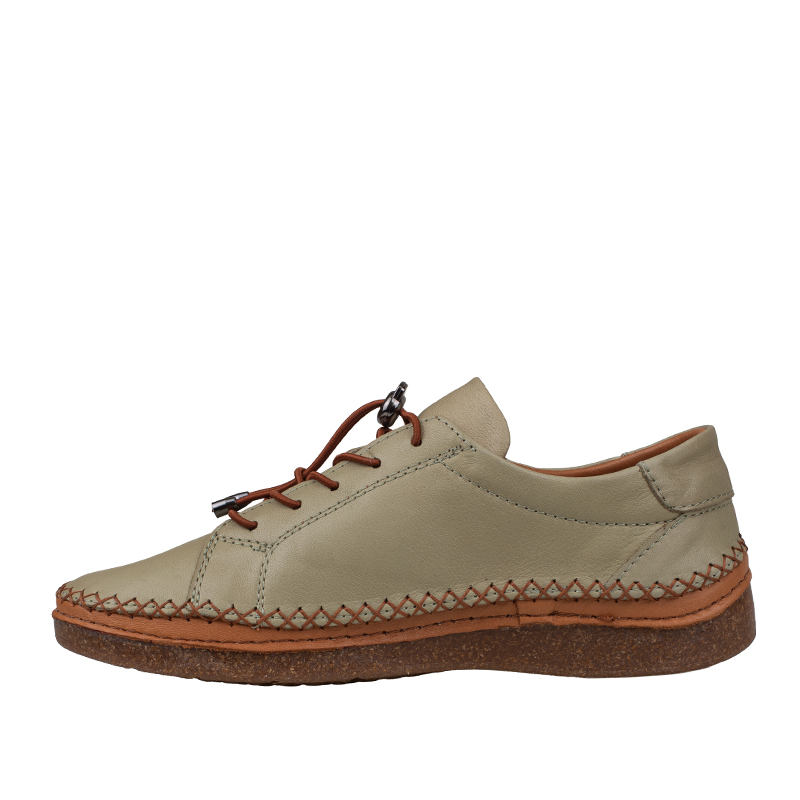 Slayka Yeşil Heysa Hakiki Deri Kadın Casual Comfort Ayakkabı