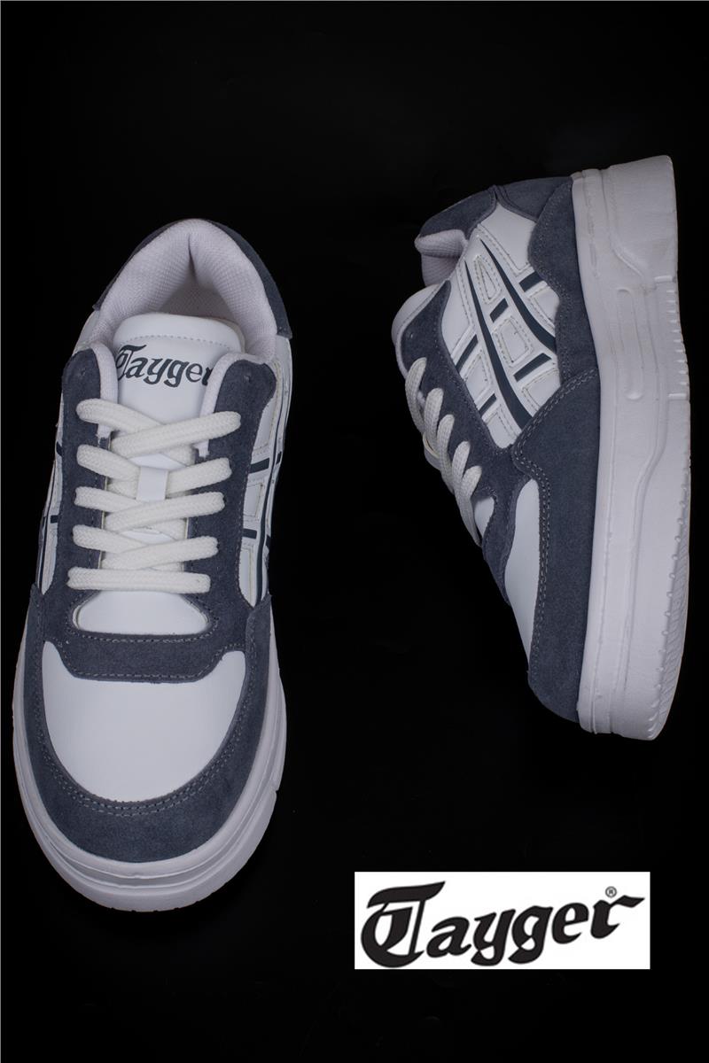 Tayger Mavi Kalın Taban Unisex Nubuk Deri Sneaker