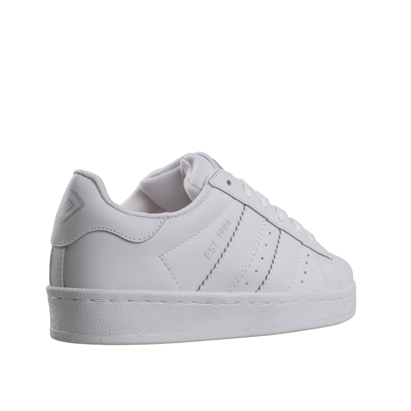 Trend Adımlar Beyaz Düz Çizgili Tarz Unisex Sneaker