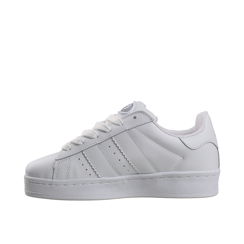 Trend Adımlar Beyaz Düz Çizgili Tarz Unisex Sneaker